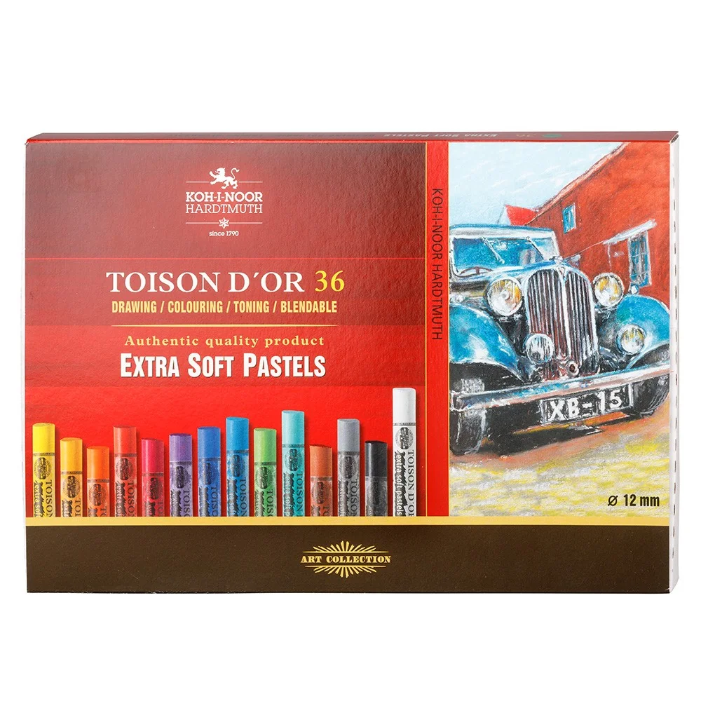 KOH-I-NOOR TOISON D´OR EXTRA SOFT 8555/36 - prašné křídy - 36 ks