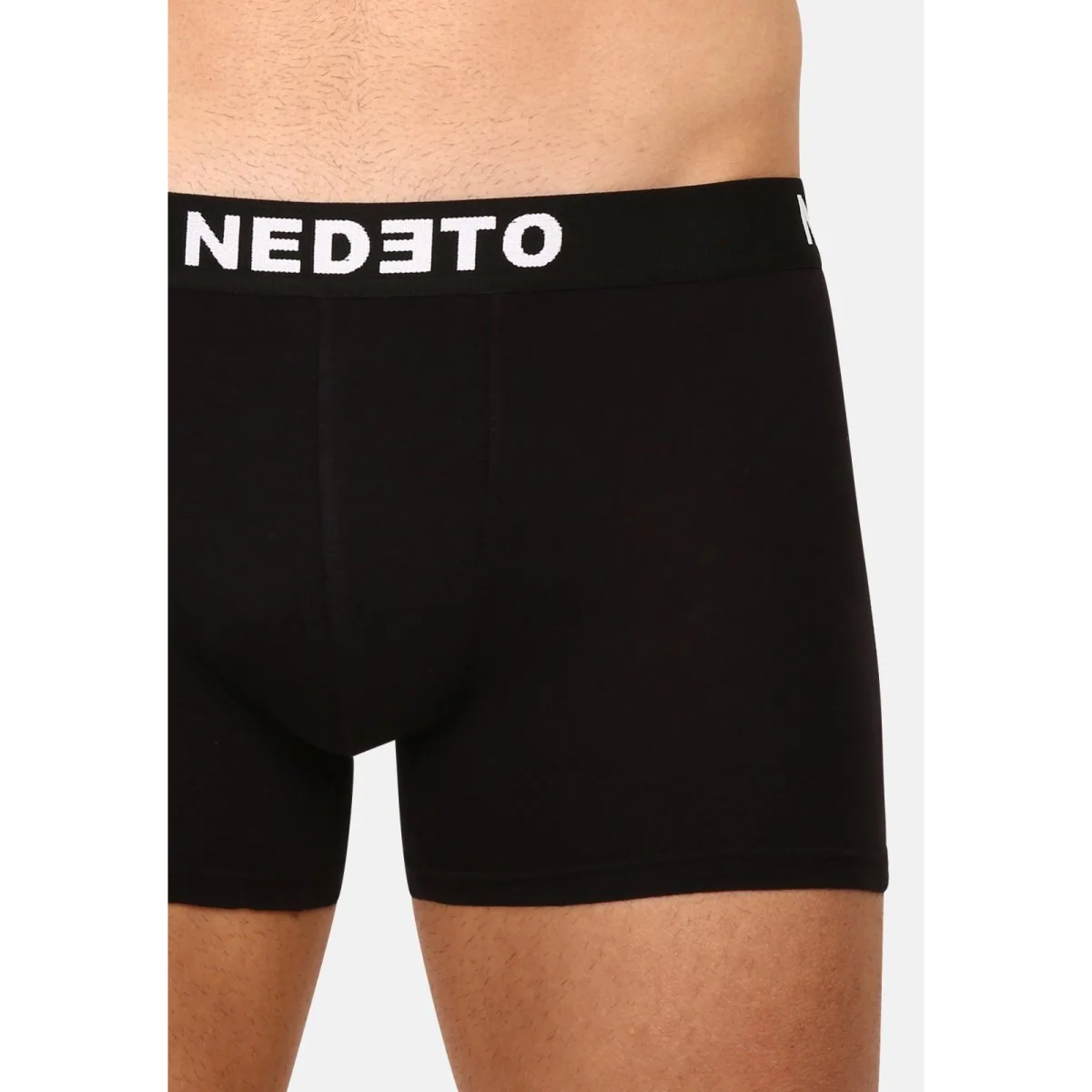 Nedeto 7PACK pánské boxerky černé (7NDTB001-brand) 5XL