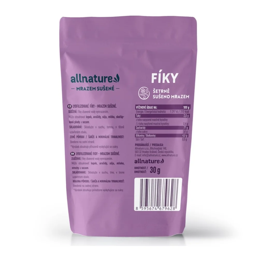 Allnature Fíky sušené mrazem 30 g
