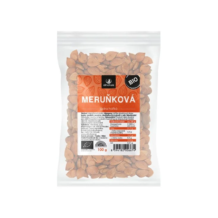 Allnature Meruňková jádra hořká BIO 100 g