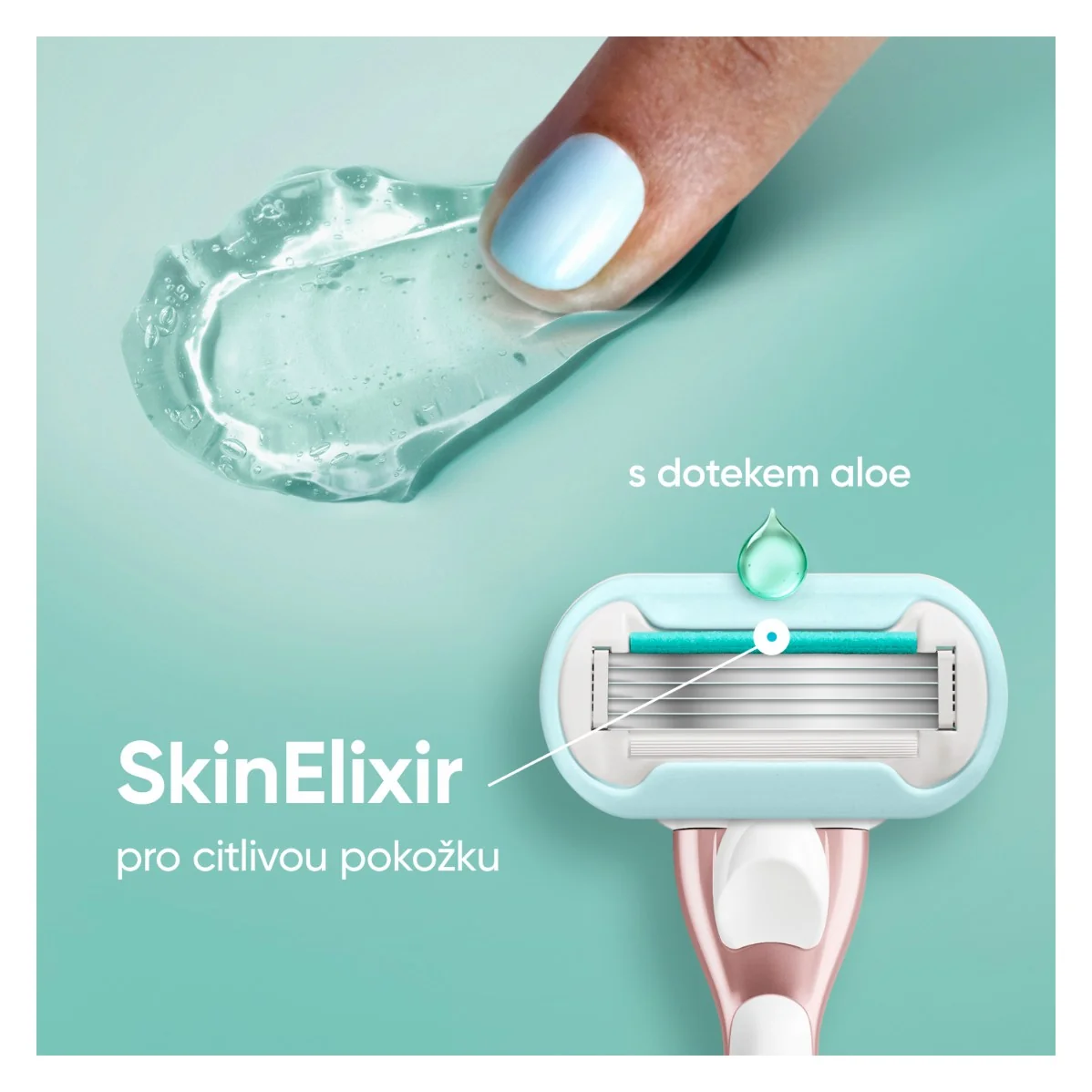Gillette Venus Pro Smooth Sensitive náhradní holicí hlavice + kryt na žiletku 6 ks