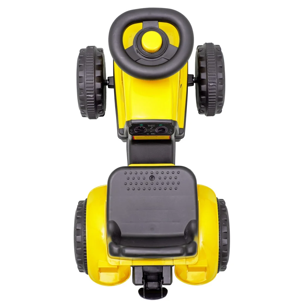 Baby Mix Dětské odrážedlo traktor s vlečkou Benny  žlutý