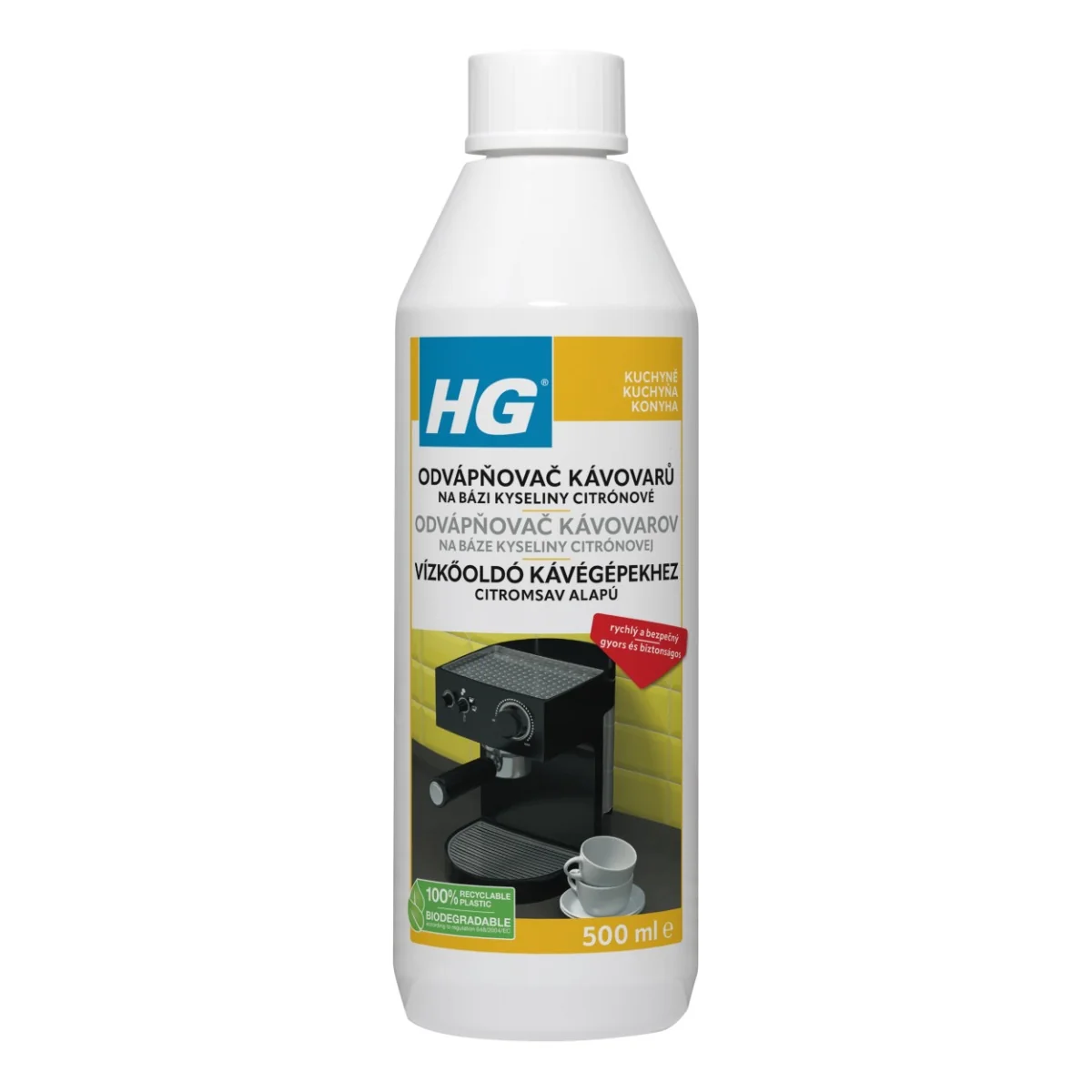 HG Odvápňovač kávovarů na bázi kyseliny citrónové 500 ml