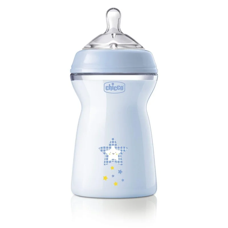 Chicco Láhev kojenecká antikolik Natural Feeling 6m+ 330 ml chlapecká