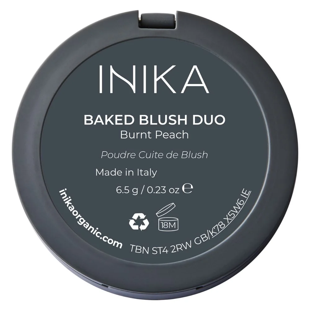 Inika Organic Přírodní zapečená minerální duo tvářenka Burnt Peach 6,5 g