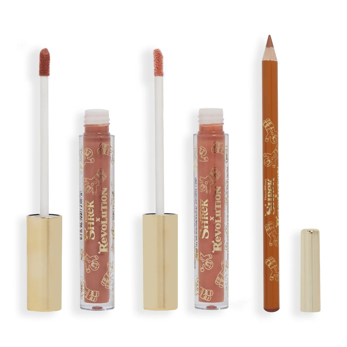 Revolution x Shrek Gingy Lip Kit dárková sada 6 ml