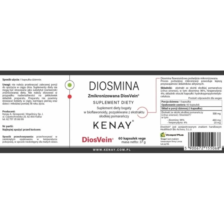 Kenay Diosmin DiosVein 60 kapslí