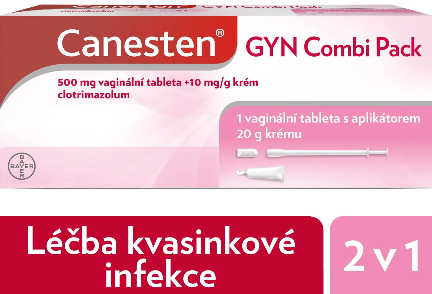 Canesten GYN COMBI PACK vaginální tableta a krém