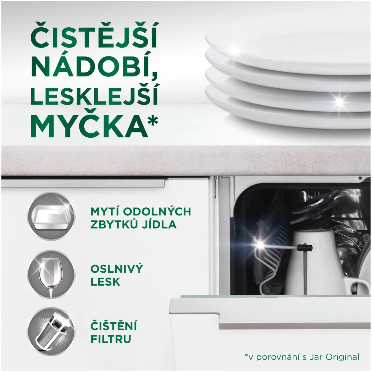 Jar Platinum Lemon kapsle do myčky 125 ks