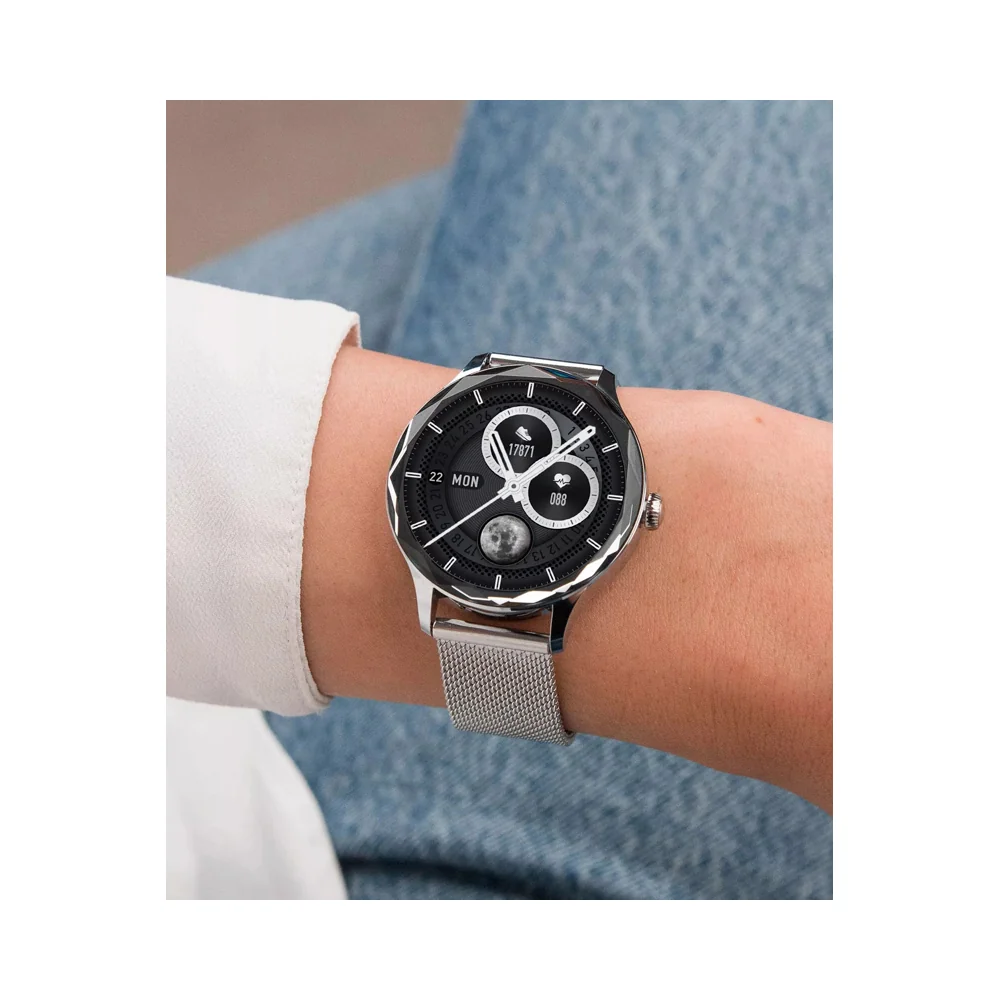 Garett Smartwatch chytré hodinky Viva silver steel