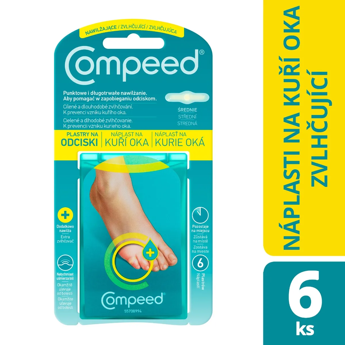 Compeed Náplast na kuří oka MOIST 6 ks