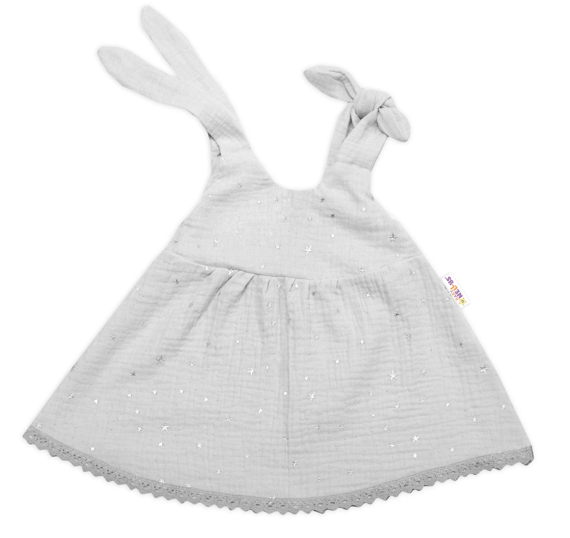 Baby Nellys Dětské letní mušelínové šatičky
