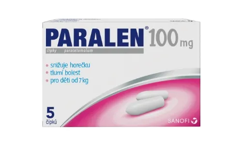 PARALEN® 100 mg 5 čípků – kontraindikace
