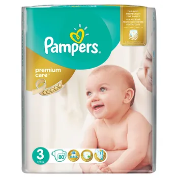 Pampers Premium Care vel. 3 5-9 kg dětské pleny 80 ks