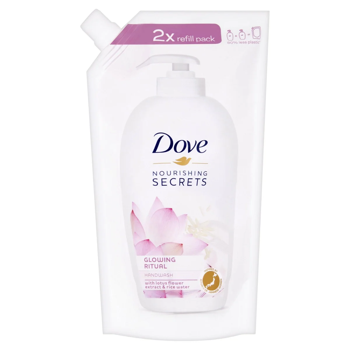 Dove Glowing Ritual Lotus tekuté mýdlo – náplň 500 ml