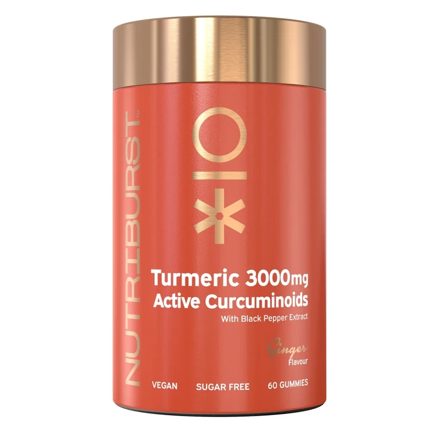 Nutriburst Premium Turmeric 3000 mg gummies s kurkuminem a antioxidanty 60 ks zázvor