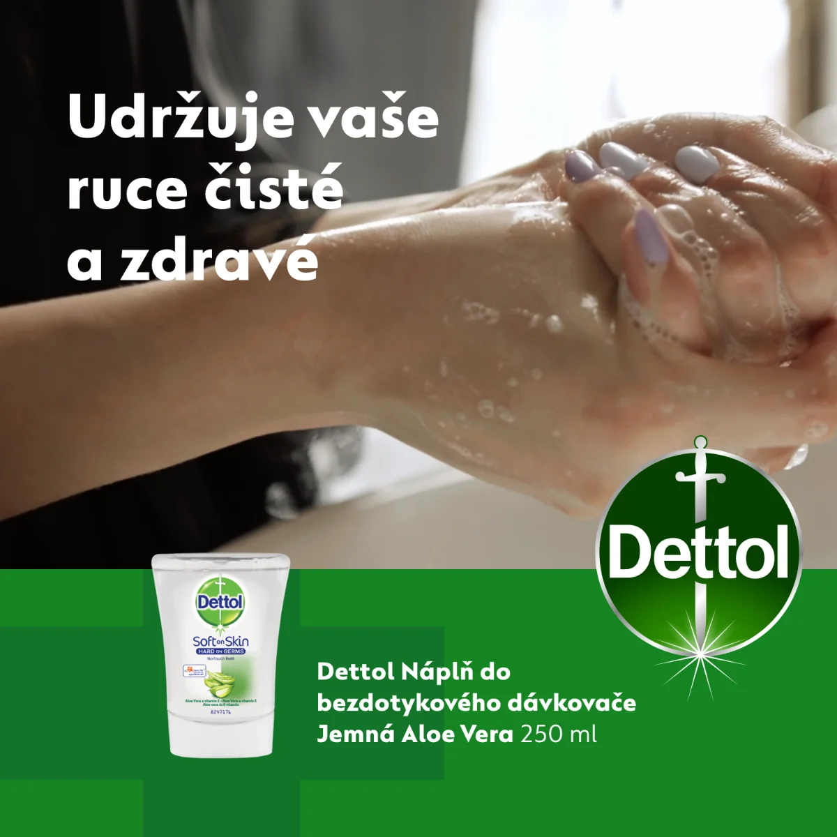 Dettol Náplň do bezdotykového dávkovače Jemná aloe 250 ml