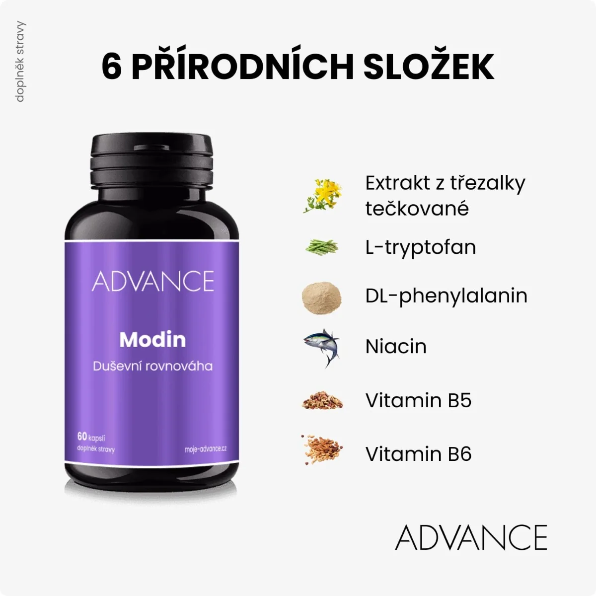ADVANCE Modin duševní rovnováha 60 kapslí