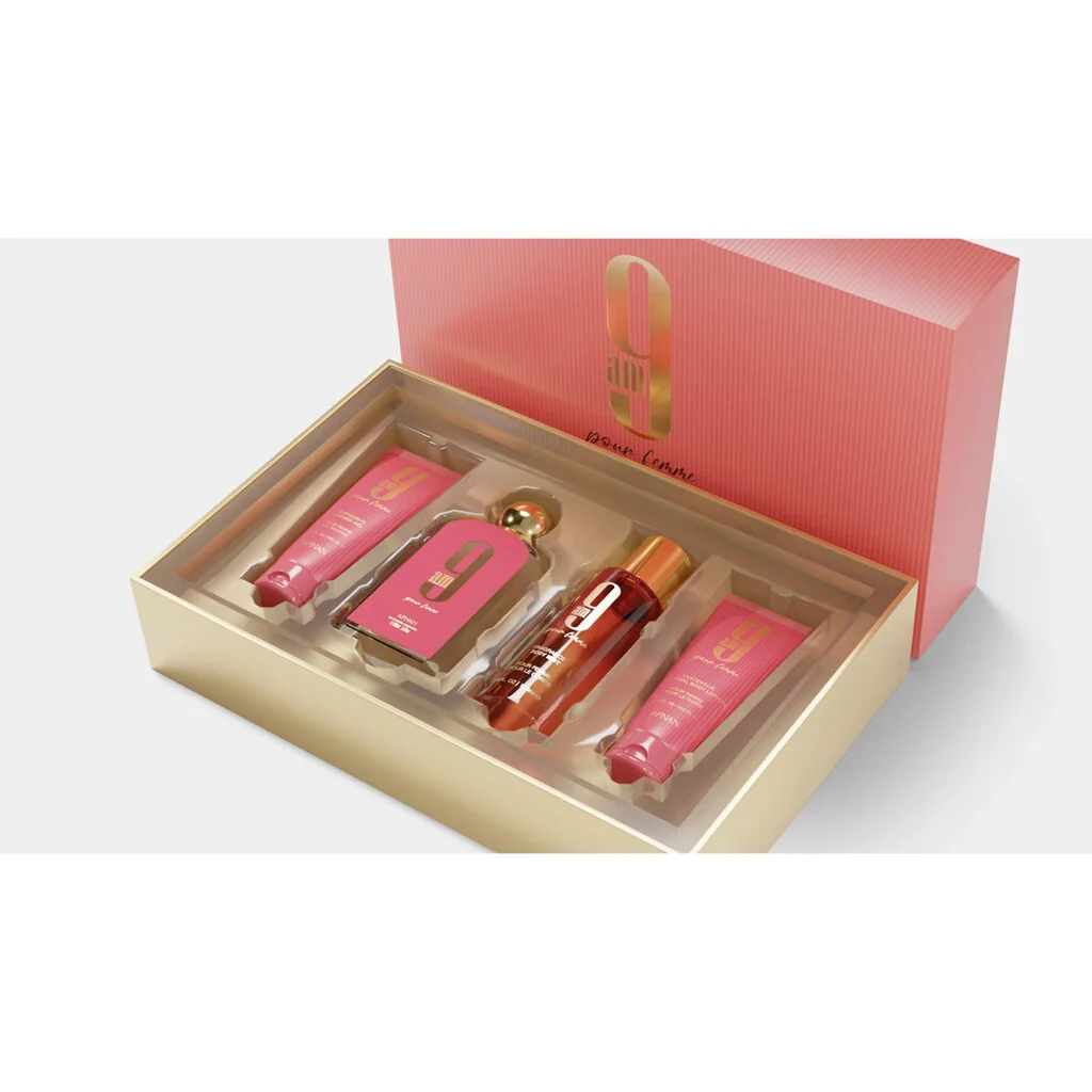 Afnan 9 am pour Femme EDP 100 ml + tělový sprej 150 ml + SG 100 ml + BL 100 ml W