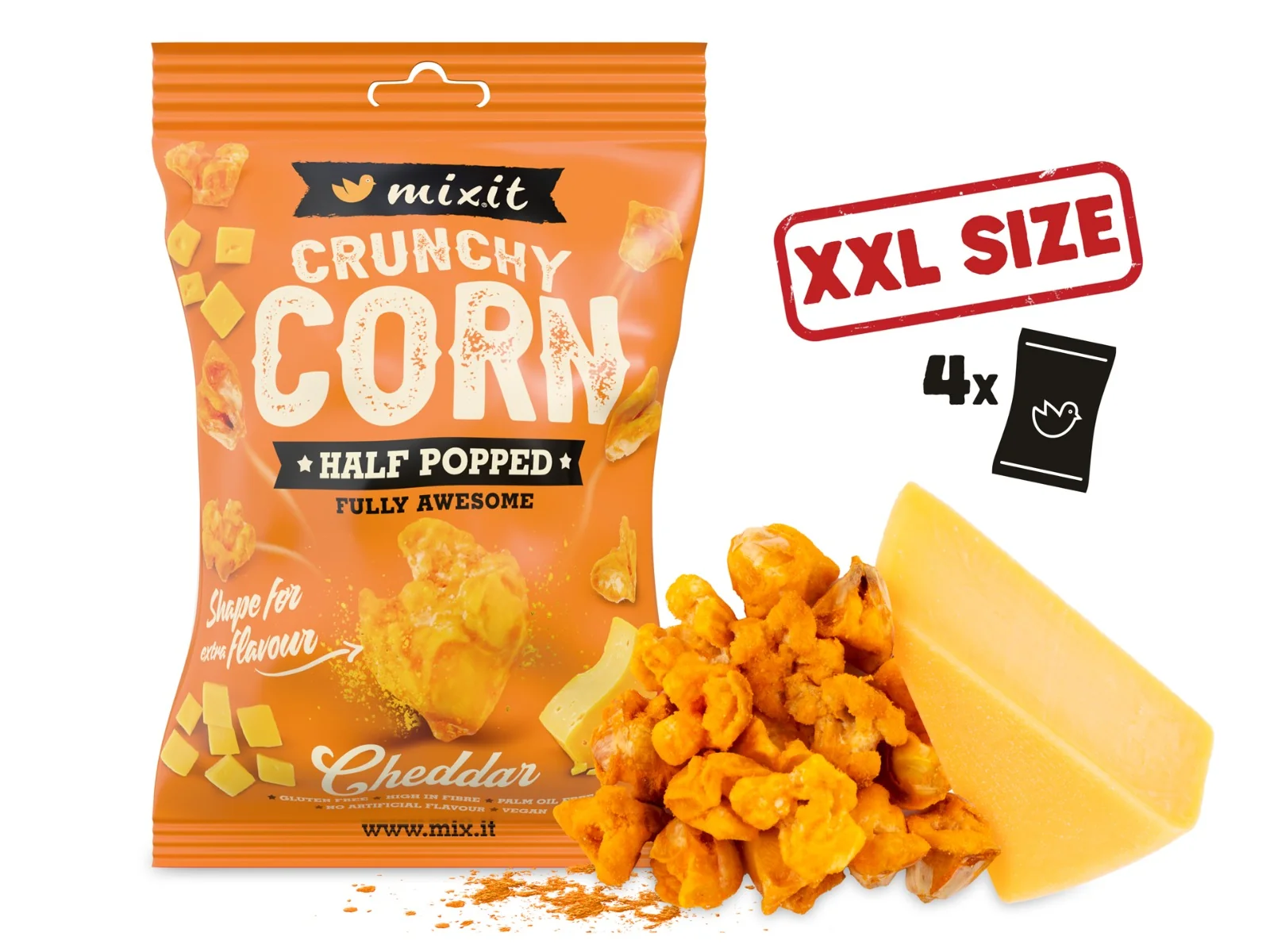 Mixit Crunchy Corn Cheddar 175 g