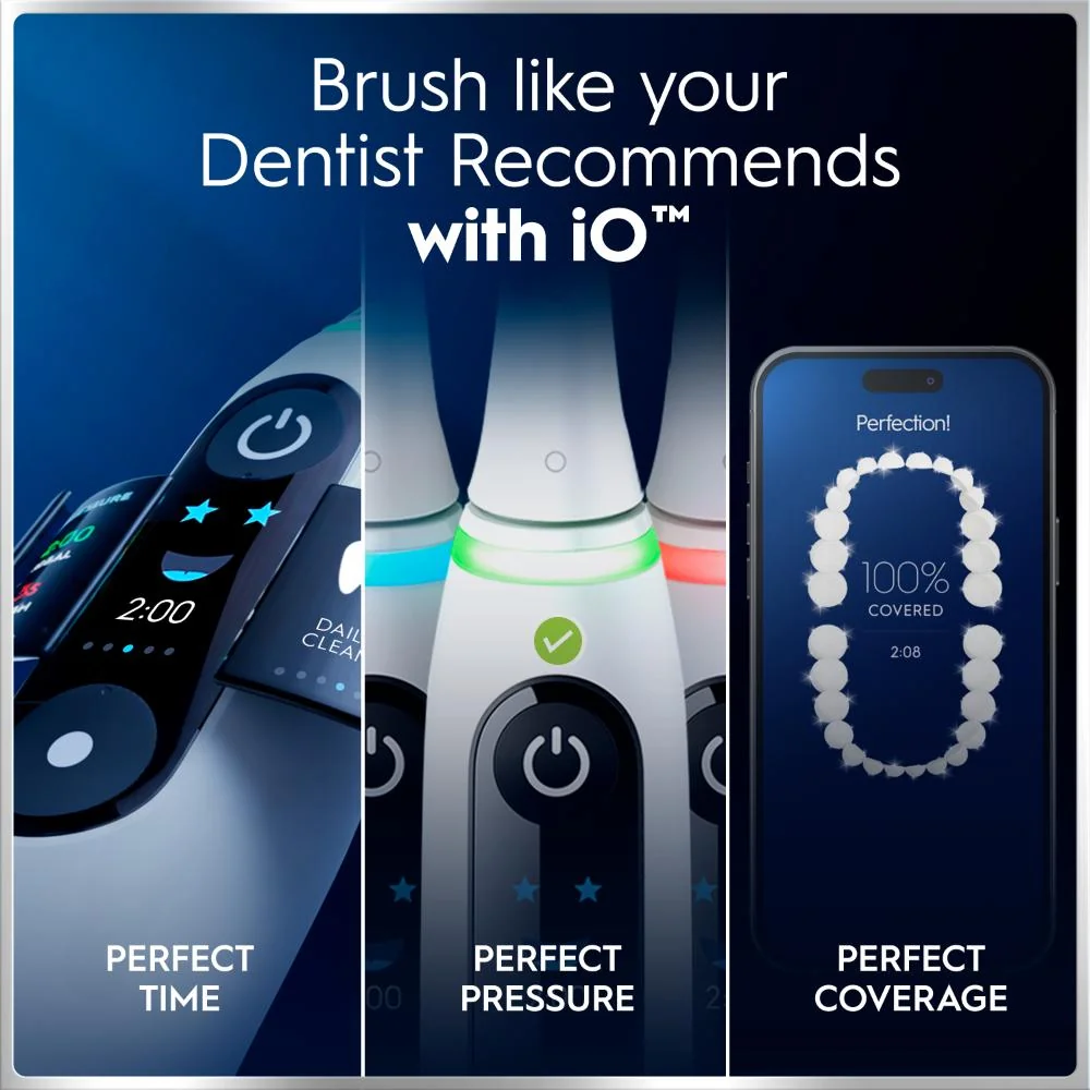 Oral-B iO Series 6 s cestovním pouzdrem elektrické zubní kartáčky bílý a růžový