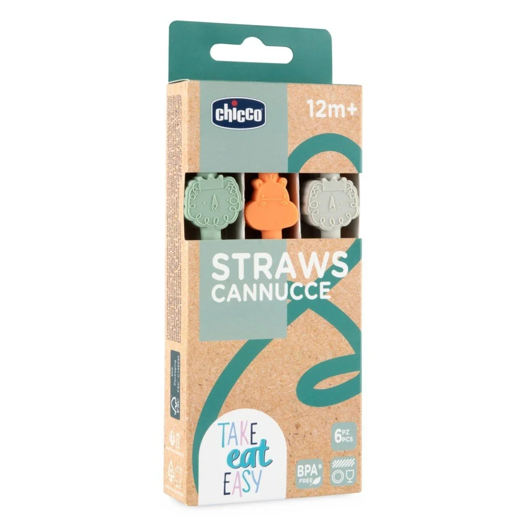 Chicco Brčka silikonové 6 ks, 12m+