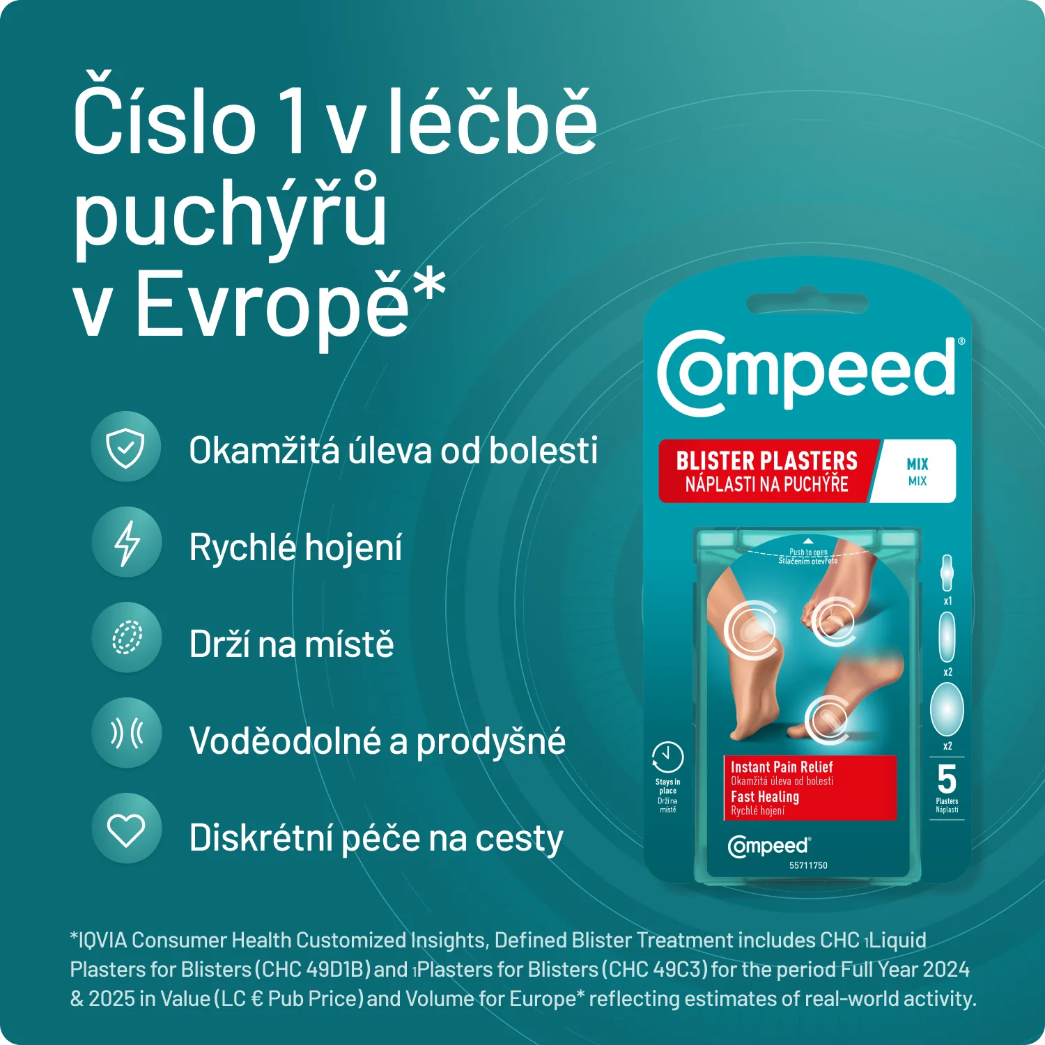 Compeed Náplasti na puchýře mix 5 ks