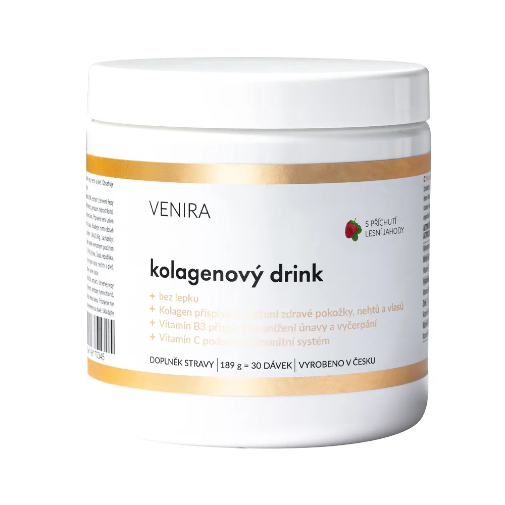 Venira Kolagenový drink pro vlasy, nehty a pleť lesní jahoda 189 g