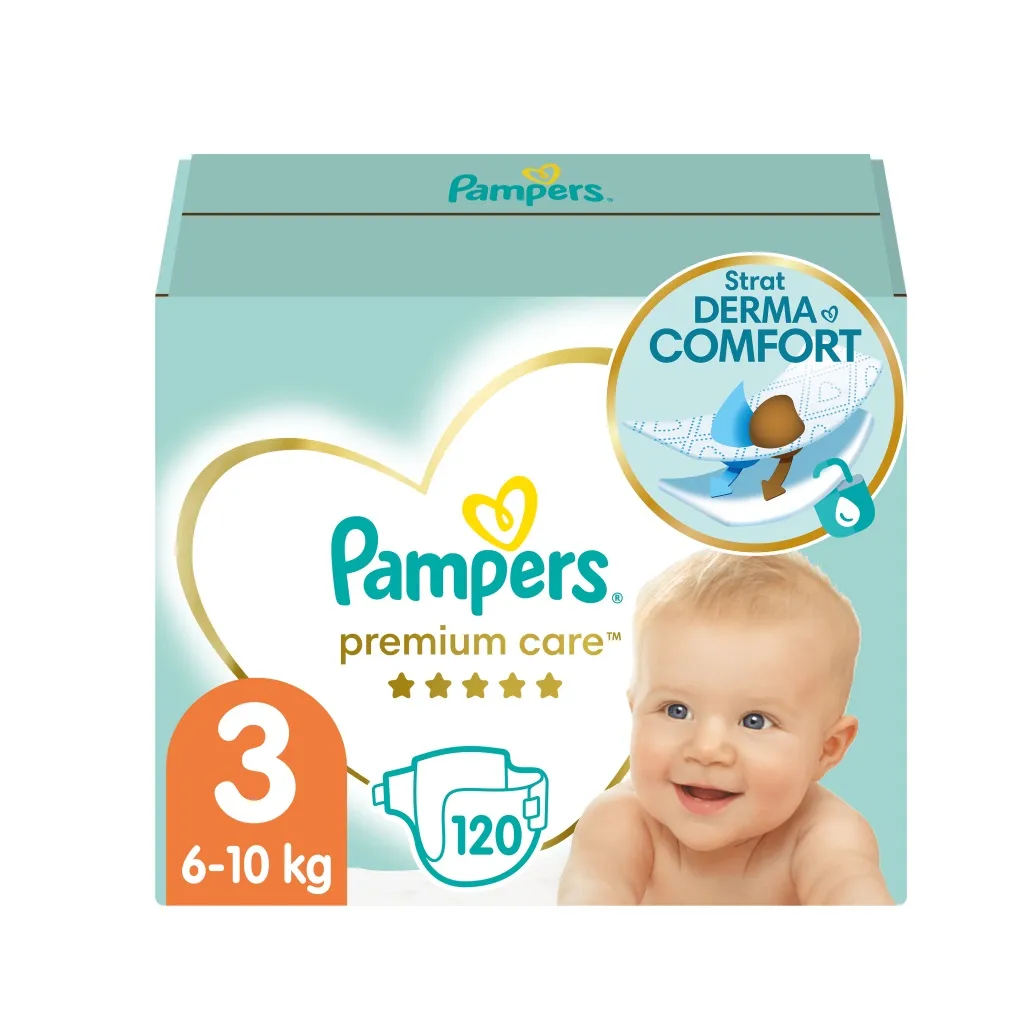Pampers Premium Care vel. 3 6–10 kg dětské pleny 120 ks