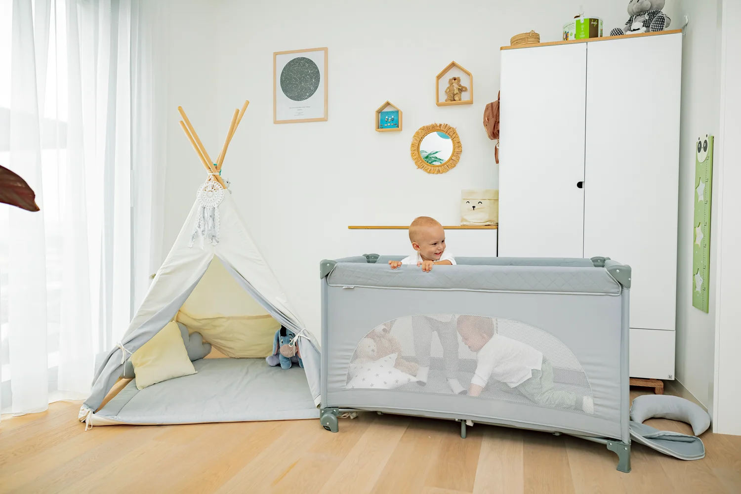 Zopa Postýlka skládací Lely, Antracit Grey 1