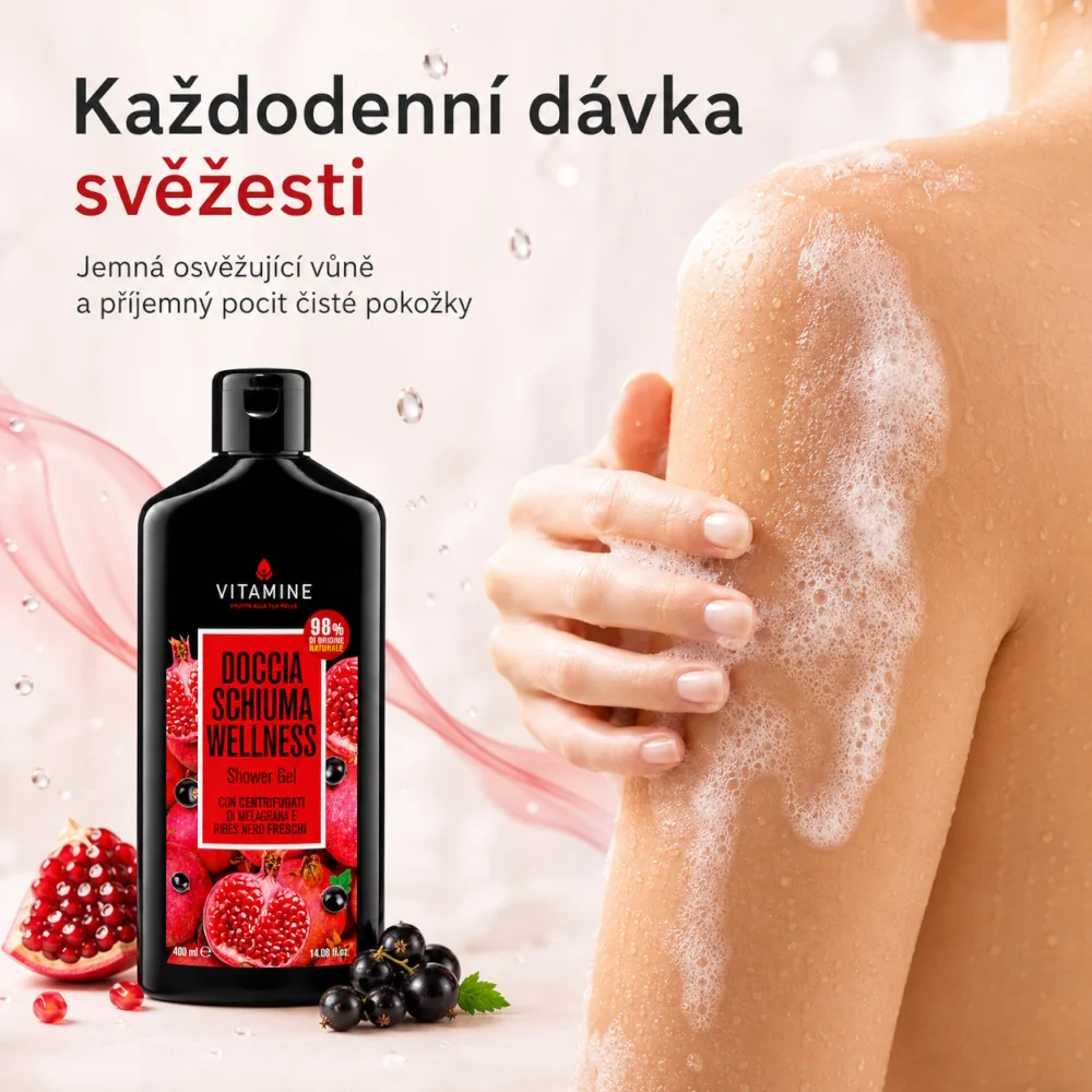 Vitamine Wellness Granátové jablko a rybíz sprchový gel 400 ml