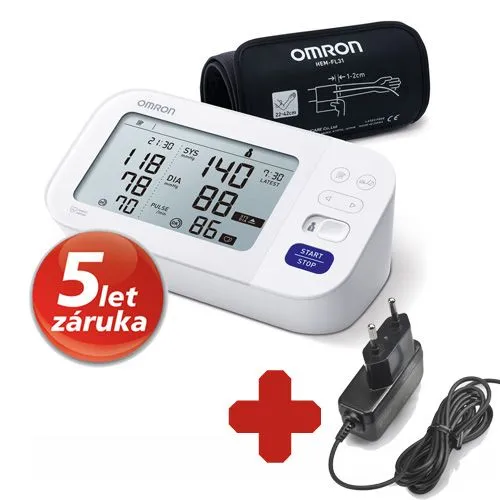 Omron M6 Comfort s AFib digitální tonometr + síťový zdroj