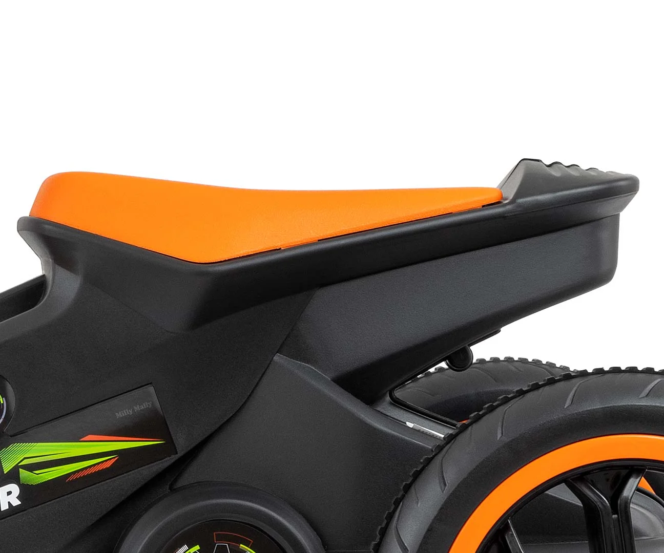 Milly Mally Dětská motokára RIDER – šlapací gokart, 3+, nosnost 30 kg - oranž