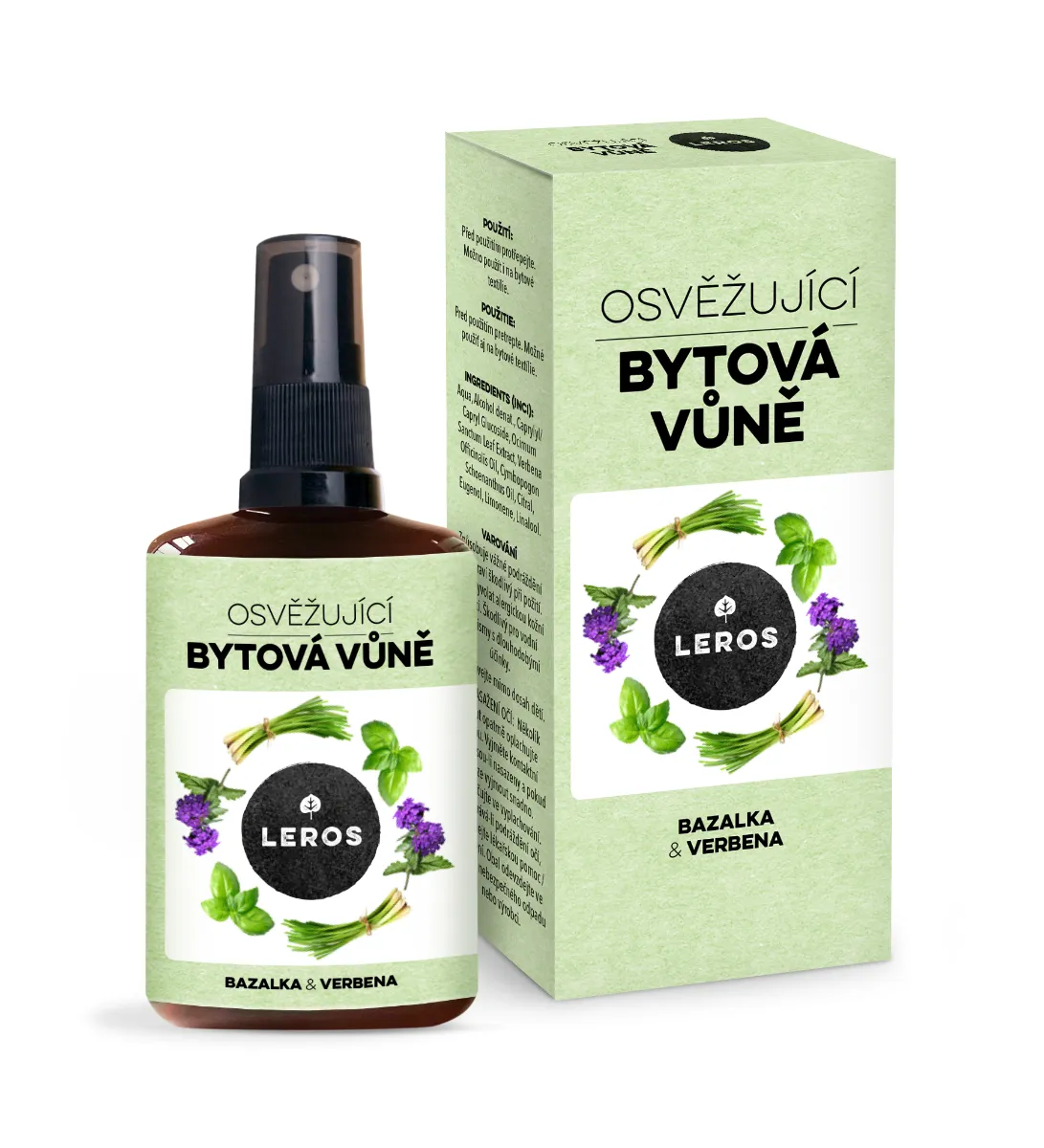 Leros Bytová vůně bazalka & verbena 100 ml