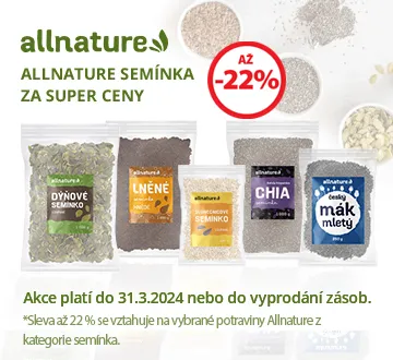 Allnature semínka SLEVA až 22 % (březen 2024)