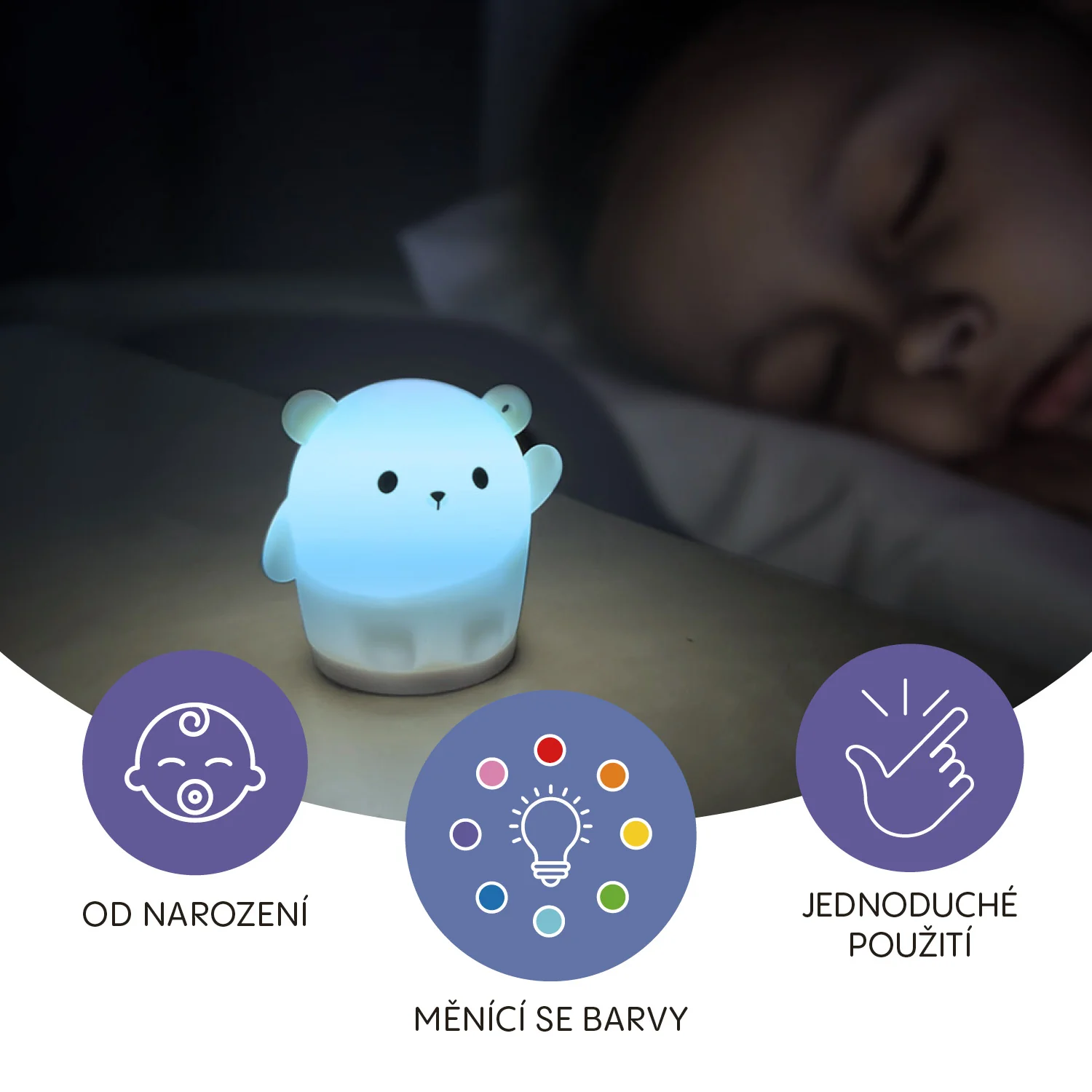 Zopa Silikonové závěsné LED světýlko, Rabbit 3