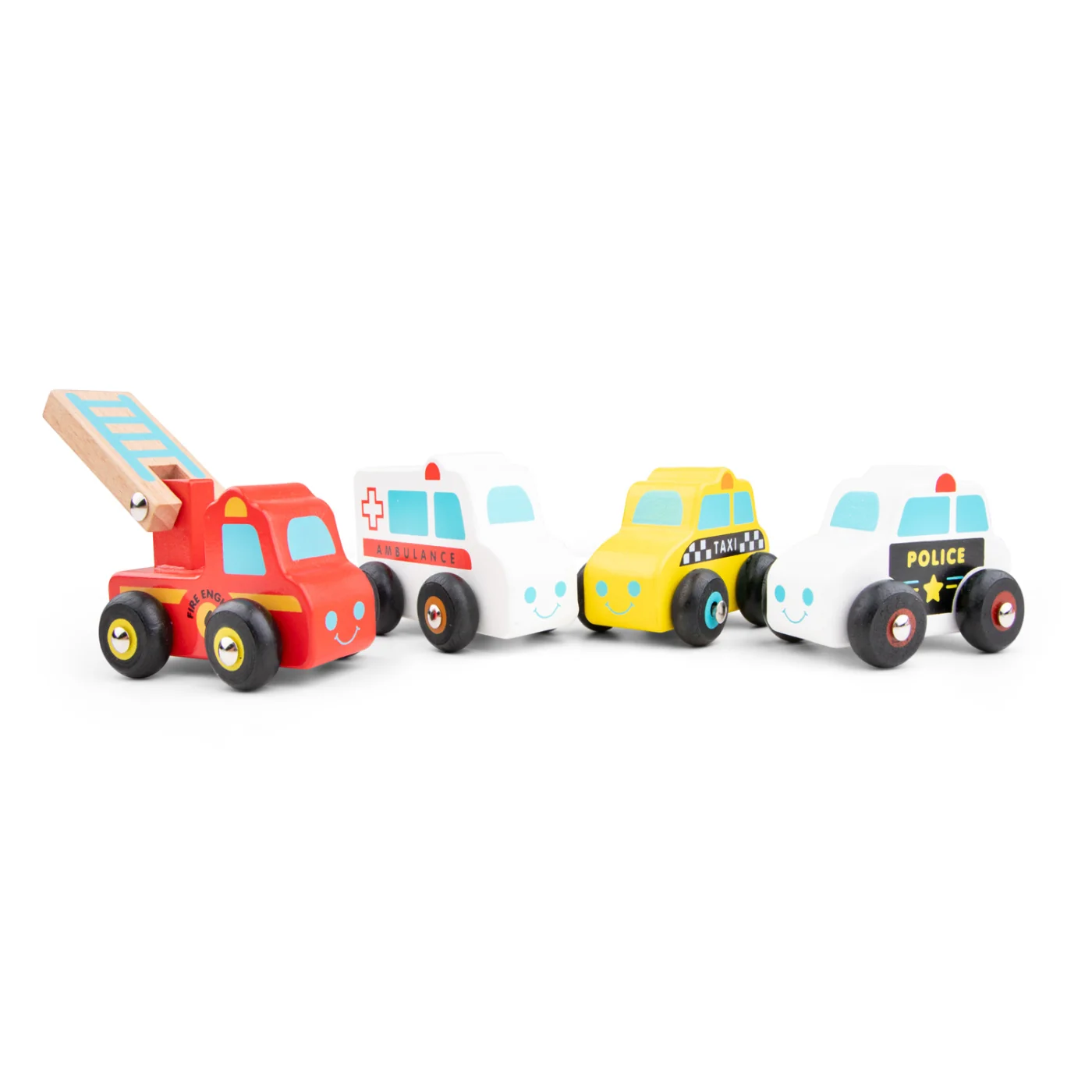 New Classic Toys Sada dřevěných mini vozidel - 4 ks