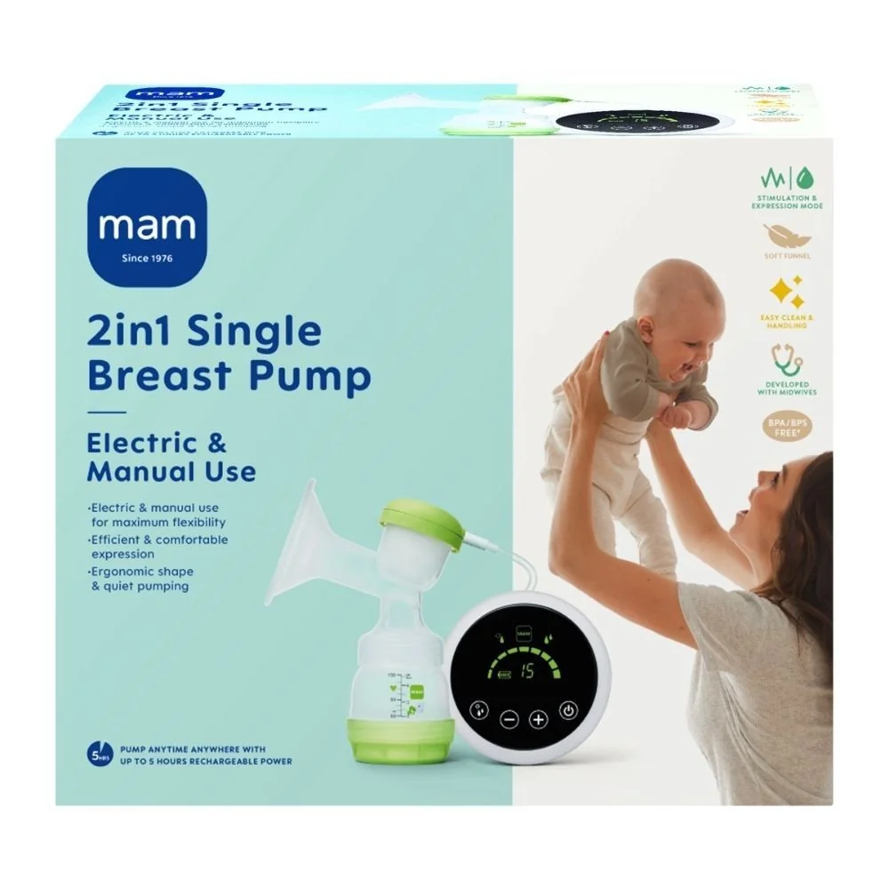 MAM 2v1 Odsávačka mateřského mléka elektrická a manuální