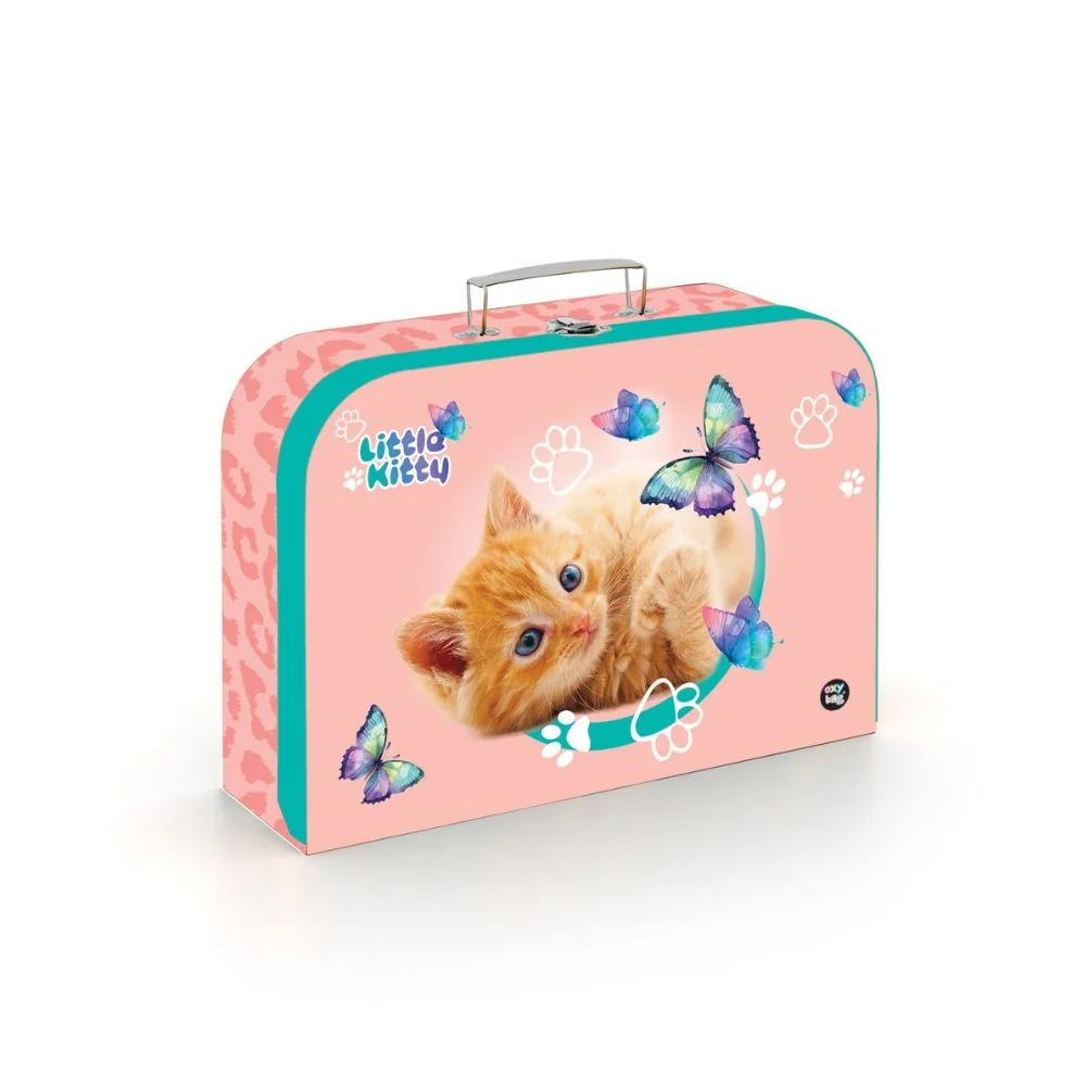 Oxybag Kufřík na výtvarku Kočka, 34 cm, lamino