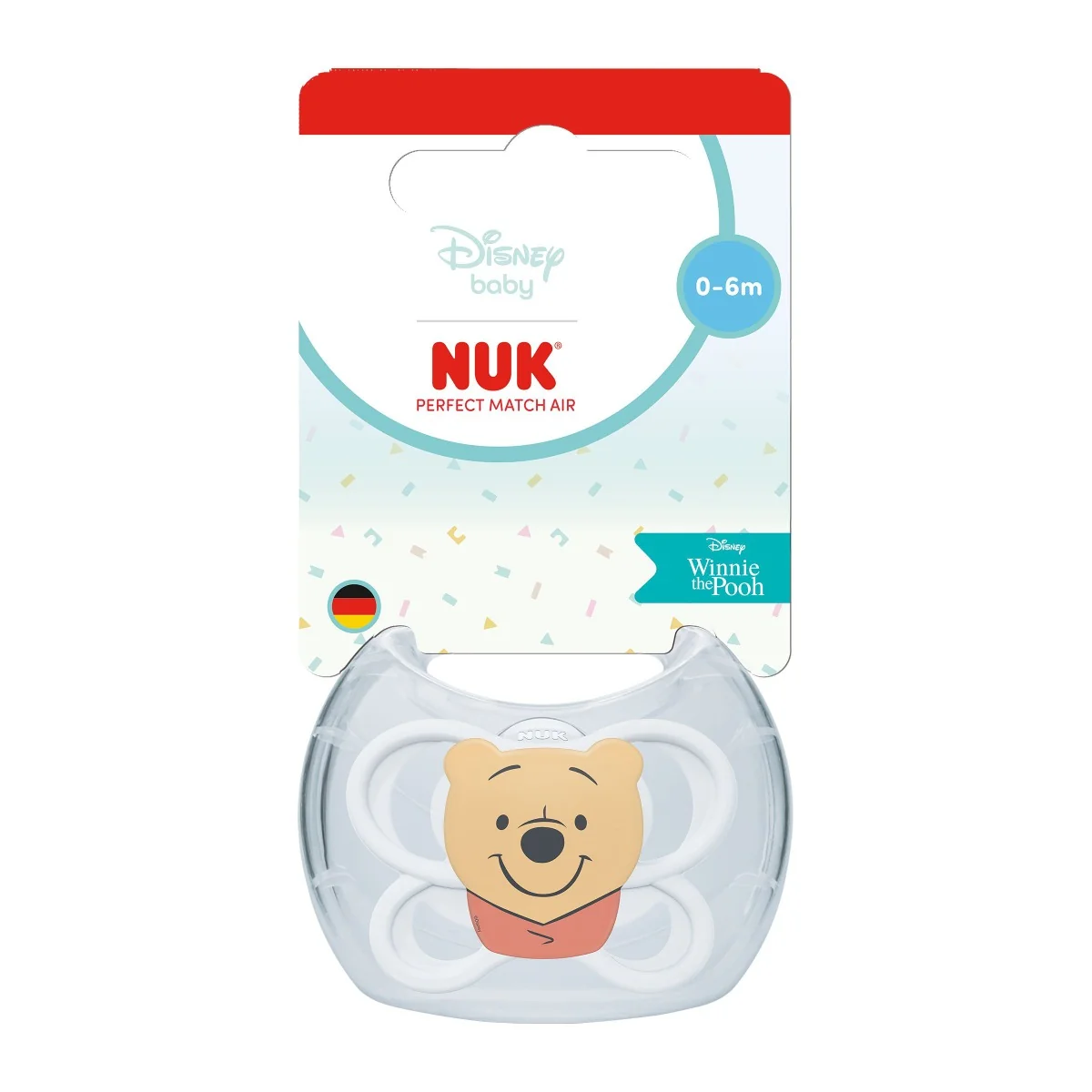 NUK Perfect Match Air Dudlík Disney Medvídek Pú 0–6m box 1 ks white