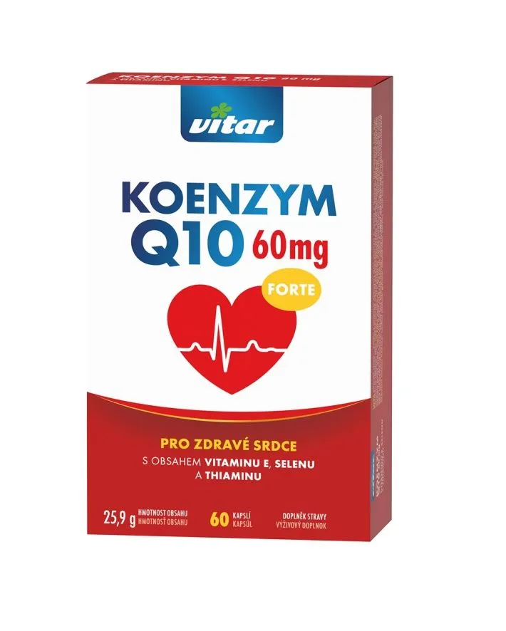 Vitar Koenzym Q10 60 mg + Selen + vitamin E + thiamin