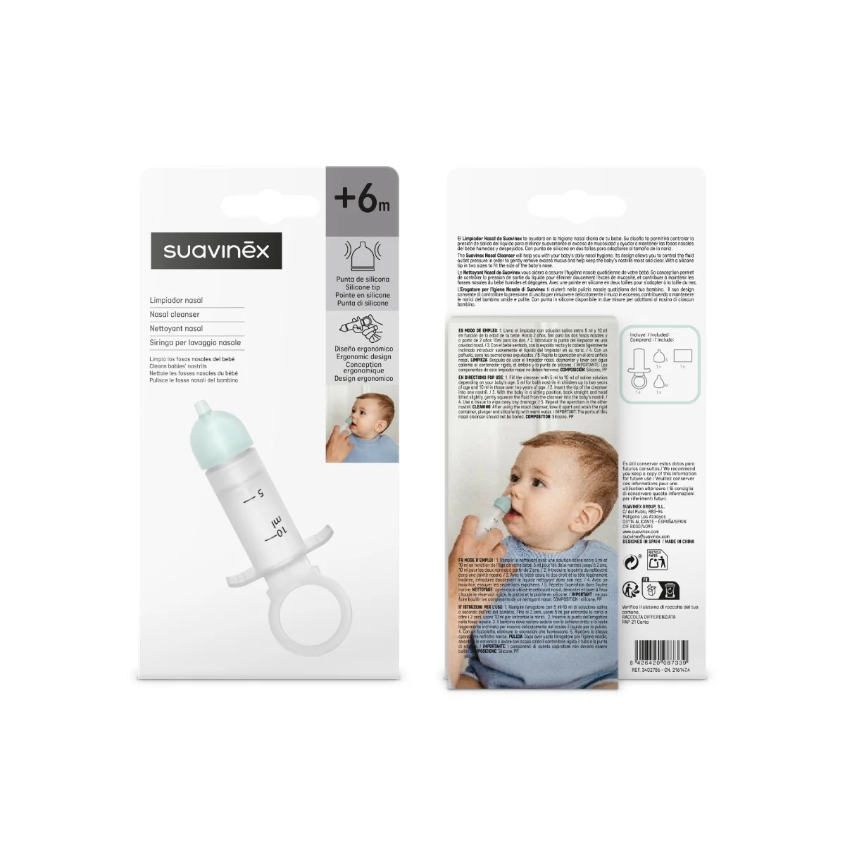 Suavinex Manuální odsávačka do nosíku 6m+