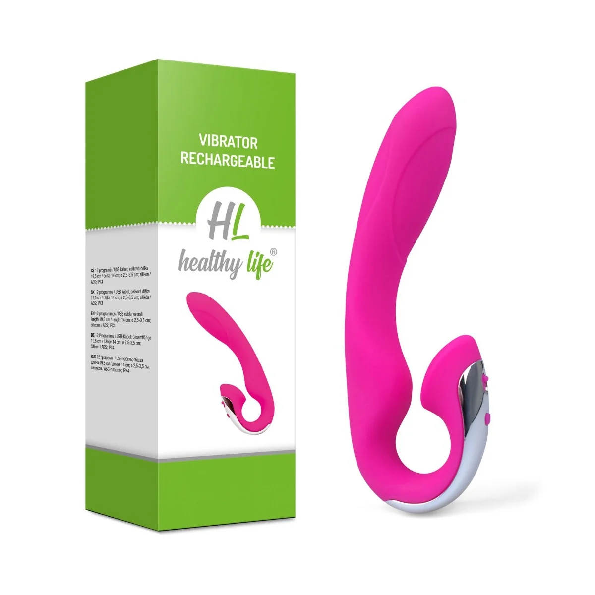 Healthy life Vibrator Rechargeable pink rose 0601570616