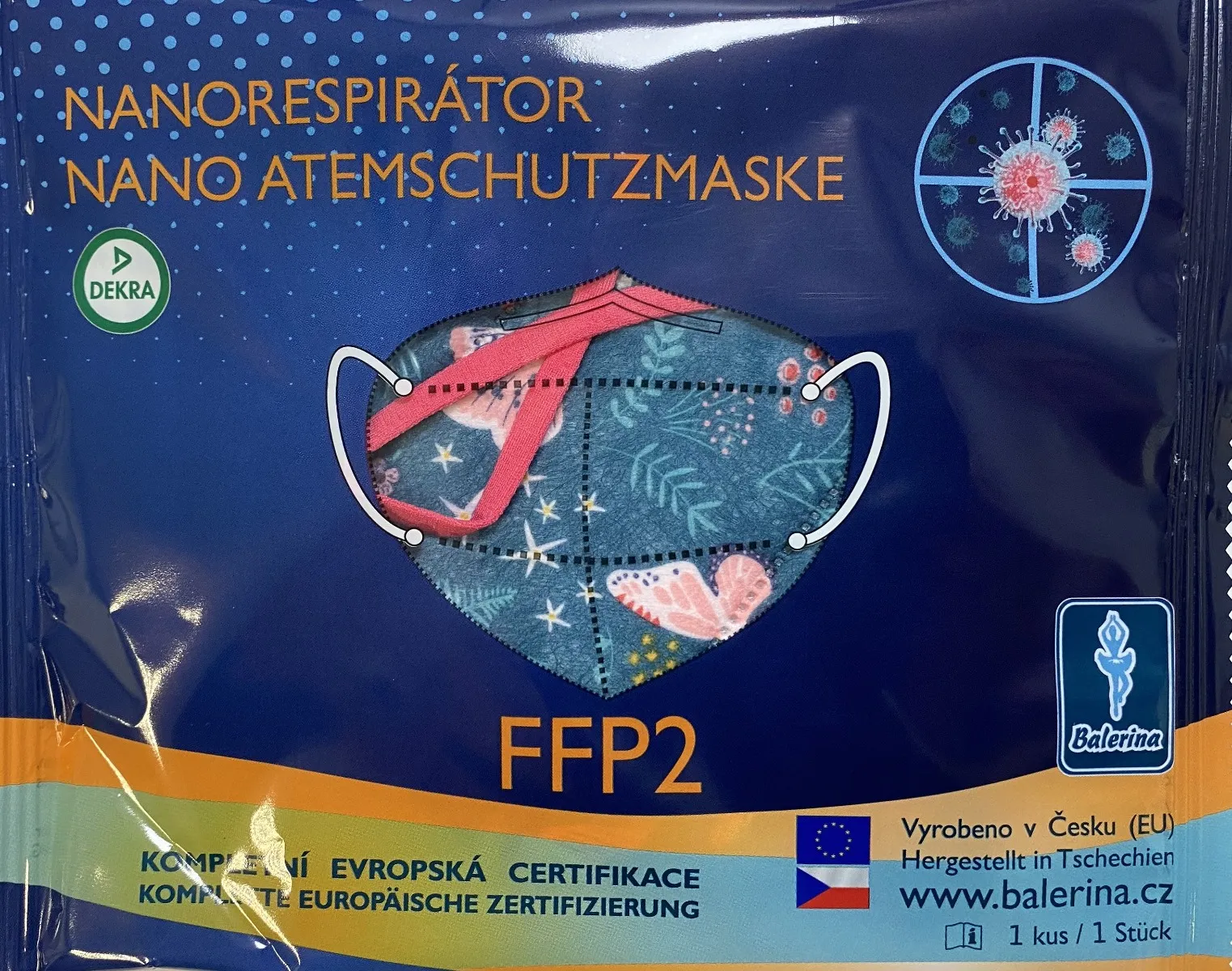 Balerina Nanorespirátor PFHM731 FFP2 NR vzor č. 63 1 ks