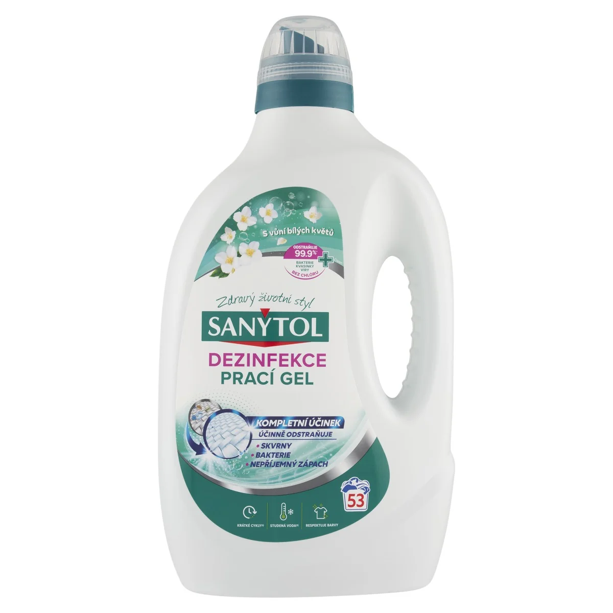 Sanytol Dezinfekce prací gel bílé květy 2,65 l