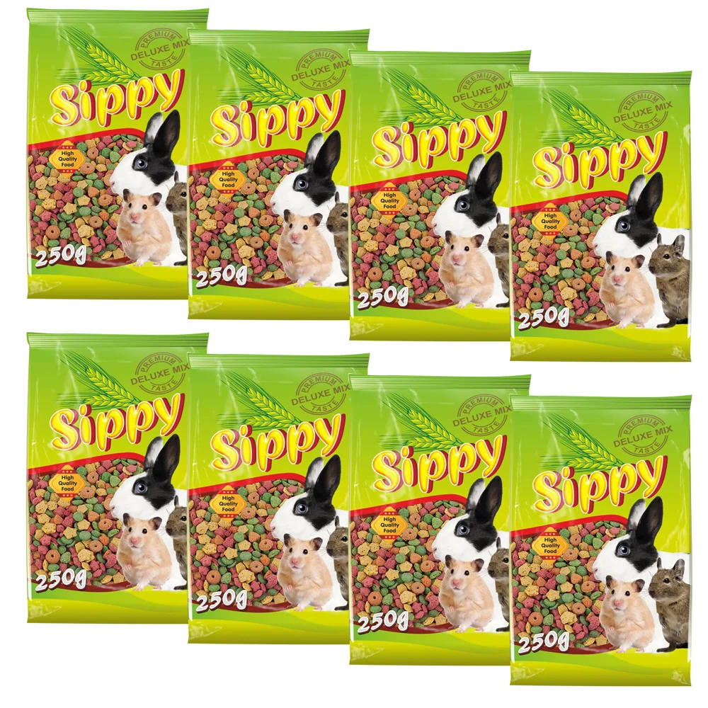 Akinu SIPPY DELUXE Křupky pamlsek pro hlodavce a králíky 8 x 250 g