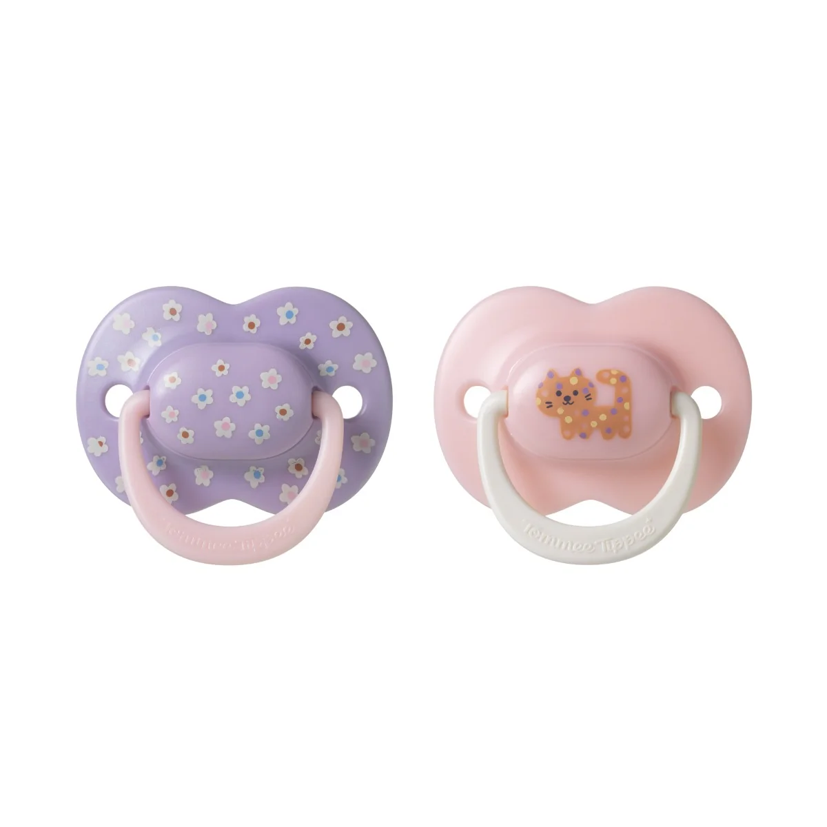 Tommee Tippee Ultimate Fit silikonový dudlík 6-18m, Girl 2 ks růžová