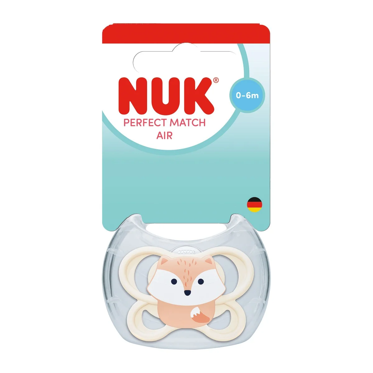 NUK Perfect Match Air Dudlík 0–6m box 1 ks fox