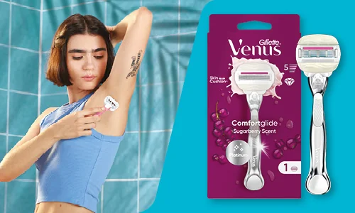 Venus Gillette. Venus Comfortglide. Venus Gillette. Venus Comfortglide.