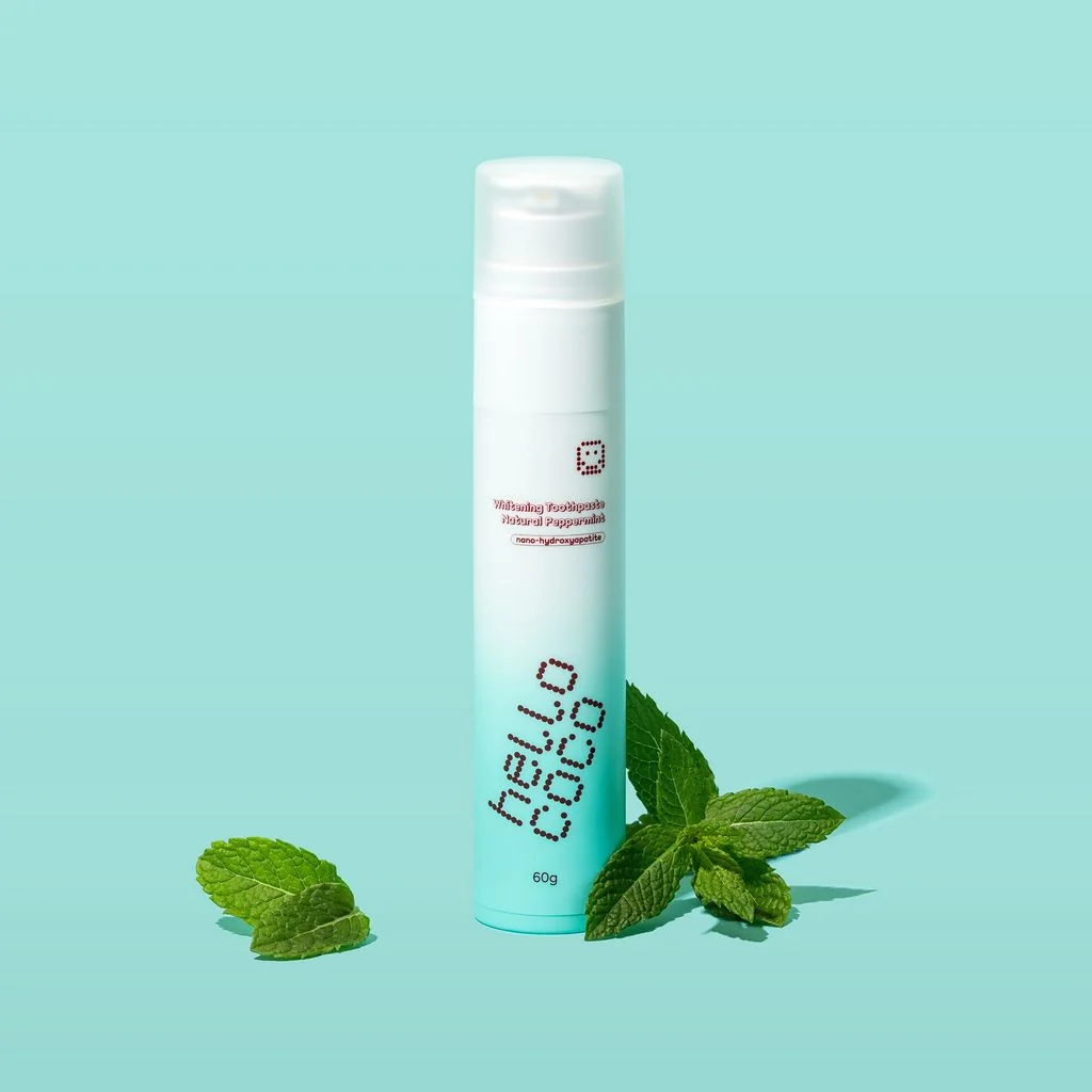 Hello Coco n-HA Bělicí zubní pasta Peppermint 60 g